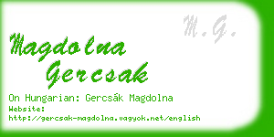 magdolna gercsak business card