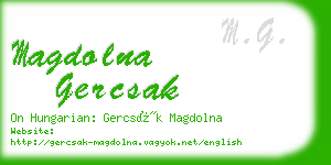 magdolna gercsak business card